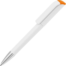 Ручка шариковая UMA «EFFECT SI», белый/оранжевый